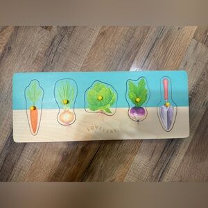 Lovevery Wooden Vegetable Puzzle for Kids - Multicolor